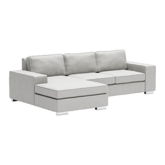 Picture of Zuo Modern Brickell Sectional, Light Gray/Chrome