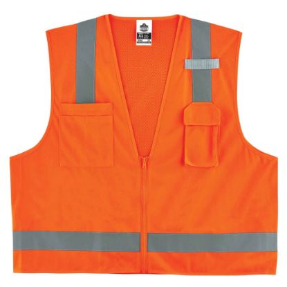 Picture of Ergodyne GloWear Safety Vest, Economy Surveyors 8249Z, Type R Class 2, 2X/3X, Orange