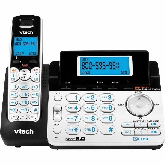 Picture of Vtech DS6151 2-Line DECT 6.0 Cordless Speakerphone with Digital Answering System and Caller ID