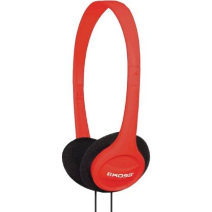 Picture of Koss KPH7 On-Ear Headphones - Stereo - Red - Wired - 32 Ohm - 80 Hz 18 kHz - Over-the-head - Binaural - Supra-aural - 4 ft Cable