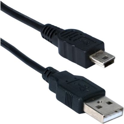 Picture of QVS 2M/6.5ft, USB A Male to Micro-B Male - 6.56 ft USB Data Transfer Cable for Camera, PDA, GPS Receiver, Cellular Phone, Tablet PC - First End: 1 x 4-pin USB 2.0 Type A - Male - Second End: 1 x 5-pin Micro USB 2.0 Type B - Male - Black