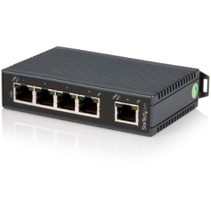 Picture of StarTech.com 5 Port Industrial Ethernet Switch - DIN Rail Mountable