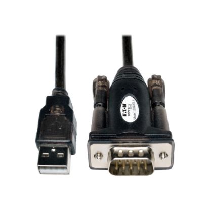 Picture of Eaton Tripp Lite Series 5ft USB to Serial Adapter Cable USB-A to DB9 RS-232 M/M 5ft - Serial adapter - USB - RS-232 - black