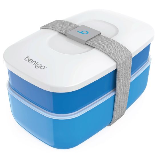 Picture of Bentgo Classic All-In-One Lunch Box Container, 3-13/16inH x 4-3/4inW x 7-1/8inD, Blue