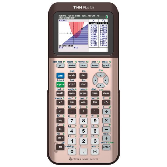 Picture of Texas Instruments TI-84 Plus CE Color Graphing Calculator, Rose Gold