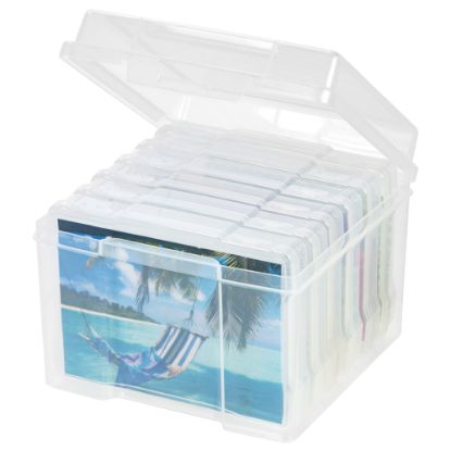 Picture of IRIS Craft Keeper For 5in x 7in Photo And Embellishment Cases, 8-5/8in x 8-1/2in x 6-5/8in, Clear