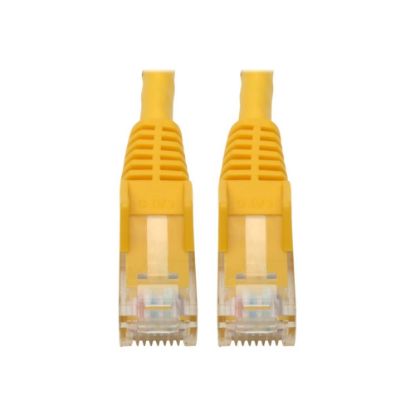 Picture of Tripp Lite Cat6 GbE Gigabit Ethernet Snagless Molded Patch Cable UTP Yellow RJ45 M/M 6in 6in - 1 x RJ-45 Male Network - 1 x RJ-45 Male Network - Gold Plated Contact - Yellow