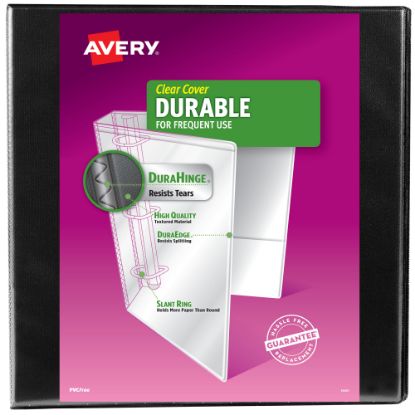 Picture of Avery Durable View 3-Ring Binder, 2in Slant Rings, Black