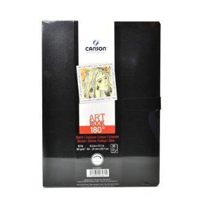 Picture of Canson 180-Degree Hardbound Sketchbook, 8 5/16in x 11 11/16in, Black