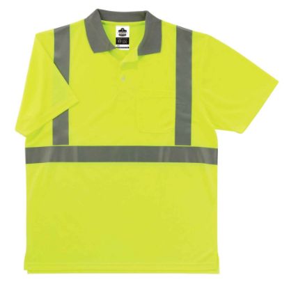 Picture of Ergodyne GloWear 8295 Type R Class 2 Polo Shirt, 2X, Lime