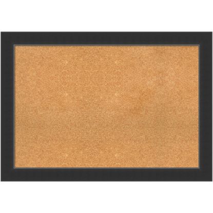 Picture of Amanti Art Cork Bulletin Board, 41in x 29in, Natural, Corvino Black Wood Frame