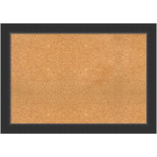 Picture of Amanti Art Cork Bulletin Board, 41in x 29in, Natural, Corvino Black Wood Frame