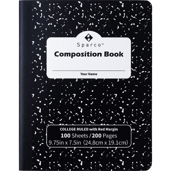 Picture of Sparco Composition Notebook, College Ruled, 100 Sheets, Pack Of 12