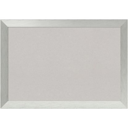 Picture of Amanti Art Cork Bulletin Board, 40in x 28in, Gray, Brushed Sterling Silver Wood Frame