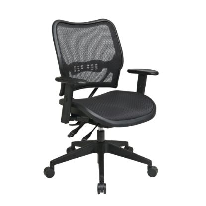 Picture of Office Star Deluxe AirGrid Ergonomic Mesh Mid-Back Managers Chair, Black