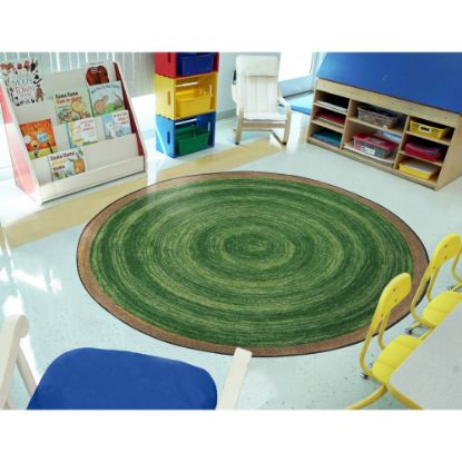 Picture of Joy Carpets Feeling Natural Kids Round Area Rug, 5-1/3ft x 5-1/3ft, Pine