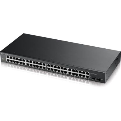 Picture of ZyXEL GS1900-48 L2 Web Managed 48-Port GbE Rackmount Switch with 2 SFP, Total 50-Ports - 48 Ports - Web Managed- 48 x RJ-45 - 2 x Expansion Slots - 10/100/1000Base-T, 1000Base-X - Desktop, Rack-mountable