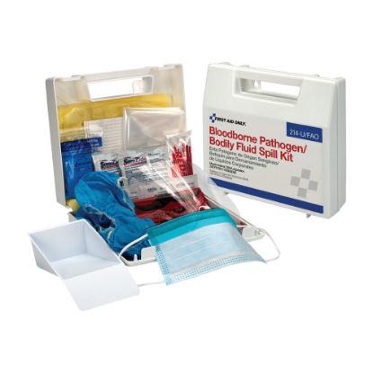 Picture of First Aid Only Blood Borne Pathogen Spill Cleanup Kit, 8inH x 2-1/2inW x 9inD