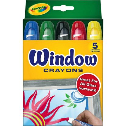 Picture of Crayola Washable Window Crayons, Assorted Colors, Box Of 5