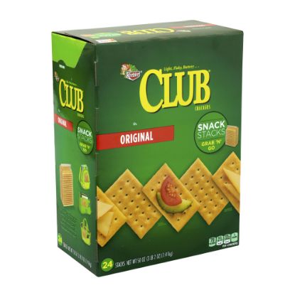 Picture of Keebler Original Club Crackers Snack Stacks, 50 Oz, 24 Sleeves