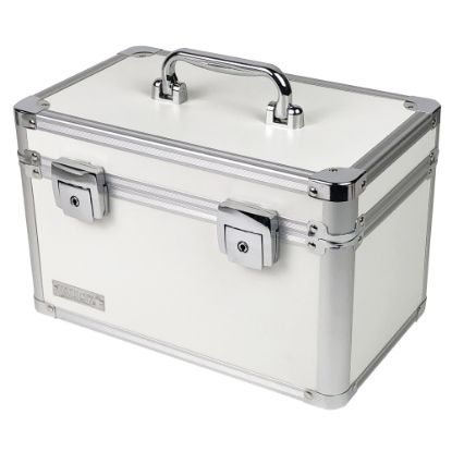 Picture of IdeaStream Metal Divided Storage Box, 8inH x 7inW x 7inD, White