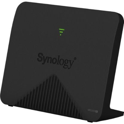 Picture of Synology MR2200ac Wi-Fi 5 IEEE 802.11ac Ethernet Wireless Router - 2.40 GHz ISM Band - 5 GHz UNII Band - 272.64 MB/s Wireless Speed - 1 x Network Port - 1 x Broadband Port - USB - Gigabit Ethernet - VPN Supported - Desktop