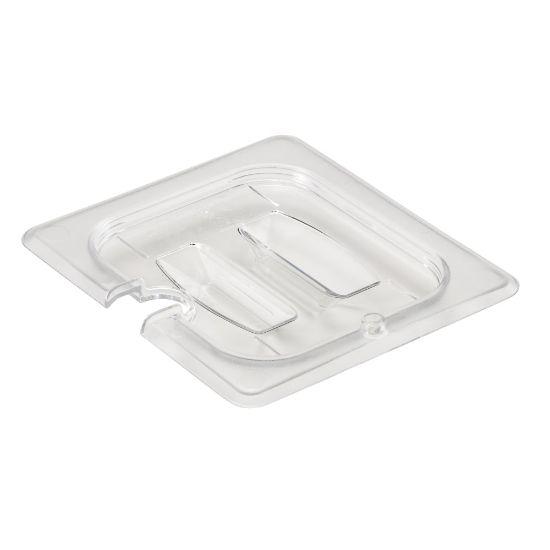 Picture of Cambro Camwear 1/6 Notched Food Pan Lids With Handles, Clear, Set Of 6 Lids