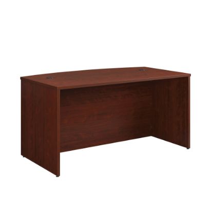 Picture of Sauder Affirm 60inW Bow-Front Computer Desk, Classic Cherry