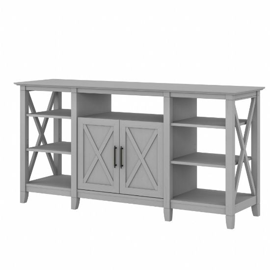 Picture of Bush Furniture Key West Tall TV Stand For 65in TV, Cape Cod Gray, Standard Delivery