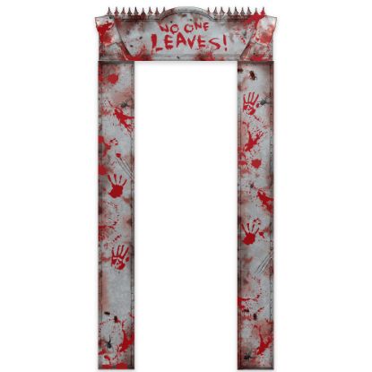 Picture of Amscan Halloween Bloody Doorway Entry, 84inH x 3-1/2inW, Red