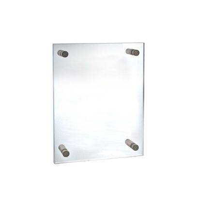 Picture of Azar Displays Graphic Size Acrylic Vertical/Horizontal Standoff Sign Holder, 9in x 12in, Clear