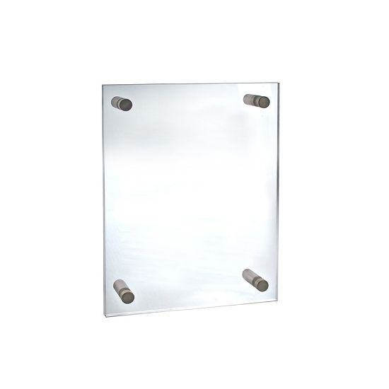 Picture of Azar Displays Graphic Size Acrylic Vertical/Horizontal Standoff Sign Holder, 9in x 12in, Clear