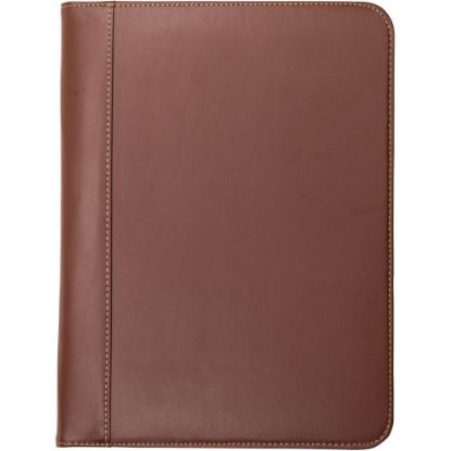 Picture of Samsill Letter Pad Folio - 8 1/2in x 11in - Leather - Tan - 1 Each