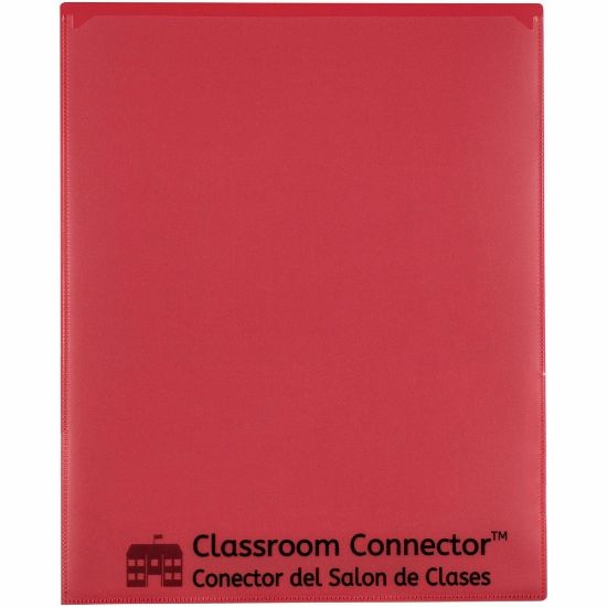 Picture of C-Line Classroom Connector School-To-Home Folders, 8-1/2in x 11in, Red, Box Of 25 Folders