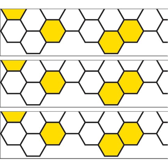 Picture of Creative Teaching Press EZ Borders, Busy Bees Honeycomb, 48' Per Pack, Set Of 3 Packs