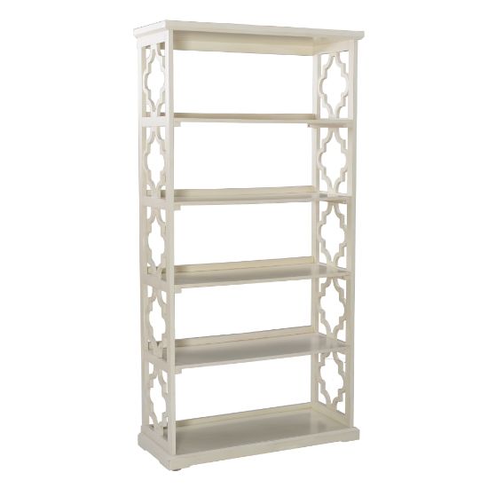 Picture of Powell Callahan 72inH 5-Shelf Bookcase, White