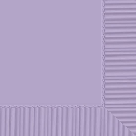 Picture of Amscan Lunch Napkins, 6-1/2in x 6-1/2in, Lavender, 100 Napkins Per Pack, Case Of 4 Packs