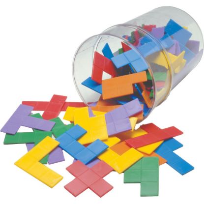 Picture of Learning Advantage Pentominoes, Assorted Colors, Grades 1-8, 72 Pieces Per Set, Case Of 6 Sets