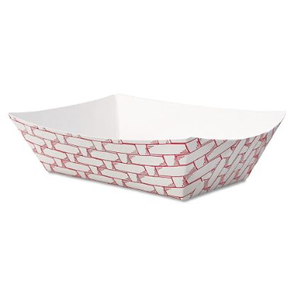 Picture of Boardwalk Paper Food Baskets, 8 Oz Capacity, Red/White, Pack Of 1,000