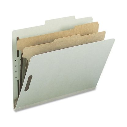 Picture of Nature Saver Classification Folders, Letter Size, Gray/Green, Box Of 10