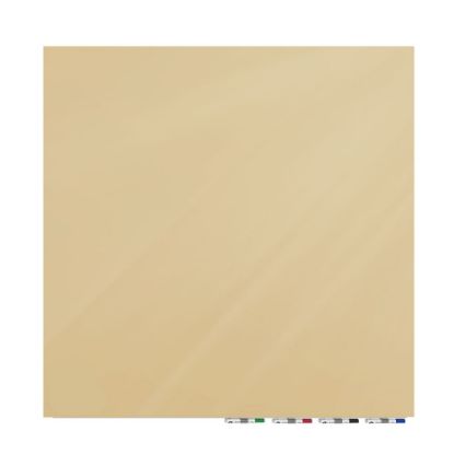 Picture of Ghent Aria Low Profile Glassboard, Magnetic, 48inH x 48inW, Square, Beige