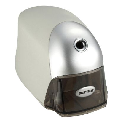 Picture of Bostitch Electric Pencil Sharpener - Desktop - 1 Hole(s) - 3.5in Height x 7.5in Width x 4.3in Depth - Gray, Silver