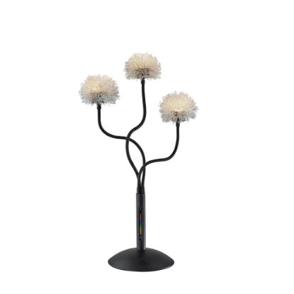 Picture of Adesso Pom Pom RGB LED Table Lamp, 26-1/2inH, Black/Silver