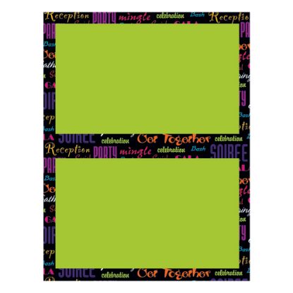 Picture of Great Papers! 2-Up Invitations, 5 1/2in x 8 1/2in, Celebrate Together, Pack Of 16