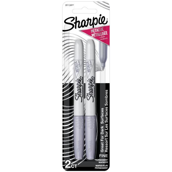 Picture of Sharpie Metallic Markers, Silver, Pack Of 2 Markers