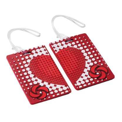 Picture of Samsonite PVC ID Tags, 4inH x 3inW x 1/16inD, True Love Red, Pack Of 2