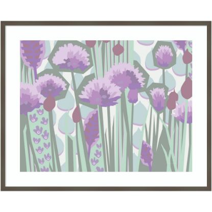 Picture of Amanti Art Chives I Pastel by Megan Gallagher Wood Framed Wall Art Print, 33inH x 41inW, Gray