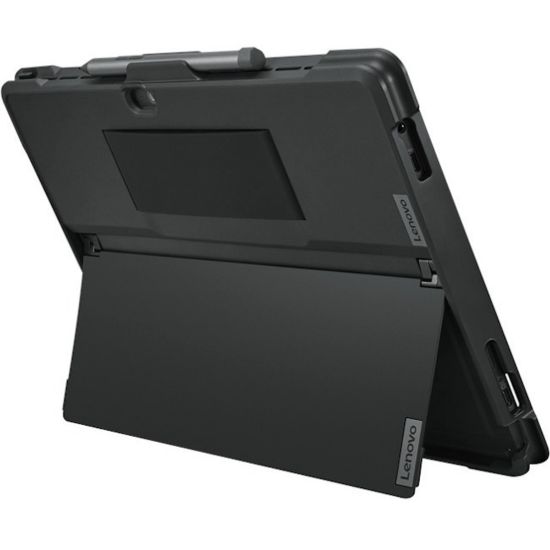 Picture of Lenovo Carrying Case Lenovo Tablet - Black - Bump Resistant, Scratch Resistant, Shock Absorbing, Drop Resistant - Thermoplastic Polyurethane (TPU), Polycarbonate Exterior Material - Hand Strap - 8.6in Height x 11.7in Width x 0.8in Depth