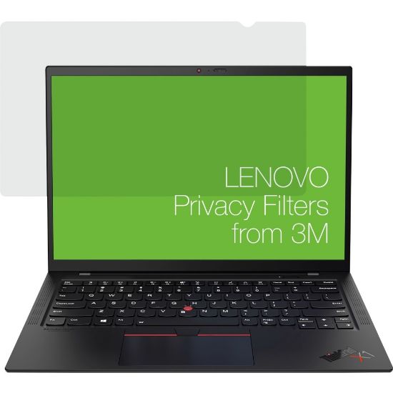 Picture of Lenovo 14.0 inch 1610 Privacy Filter for X1 Carbon Gen9 with COMPLY Attachment from 3M Matte - For 14in Widescreen LCD Notebook - 16:10 - Cold Resistant, Heat Resistant, Humidity Resistant, Thermal Shock Resistant - Anti-glare - 1