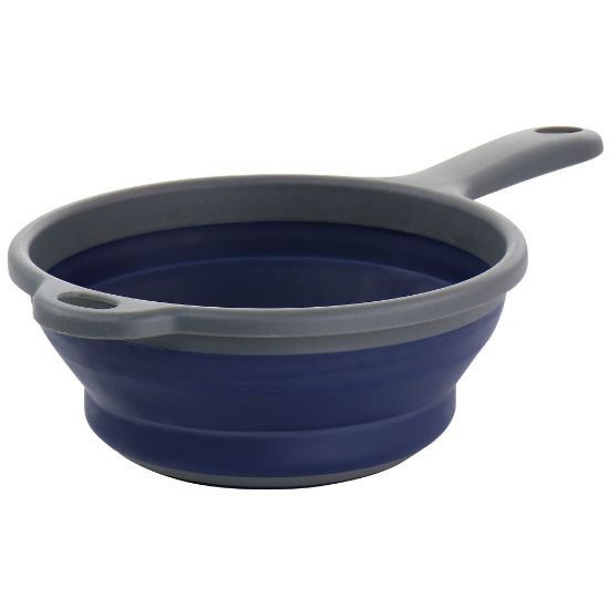 Picture of Oster Bluemarine Collapsible Polypropylene Colander With Handle, 13-5/8inH x 7-5/8inW x 7-5/8inD, Navy